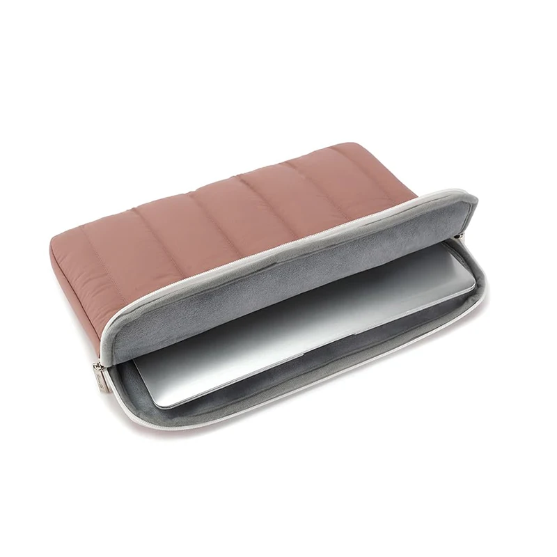 Custom Logo Sleeve Case Portable Puffy Tablet Bag Universal Fit for iPad Air 5 Vertical Texture Travel Sleeves 9-11 inch