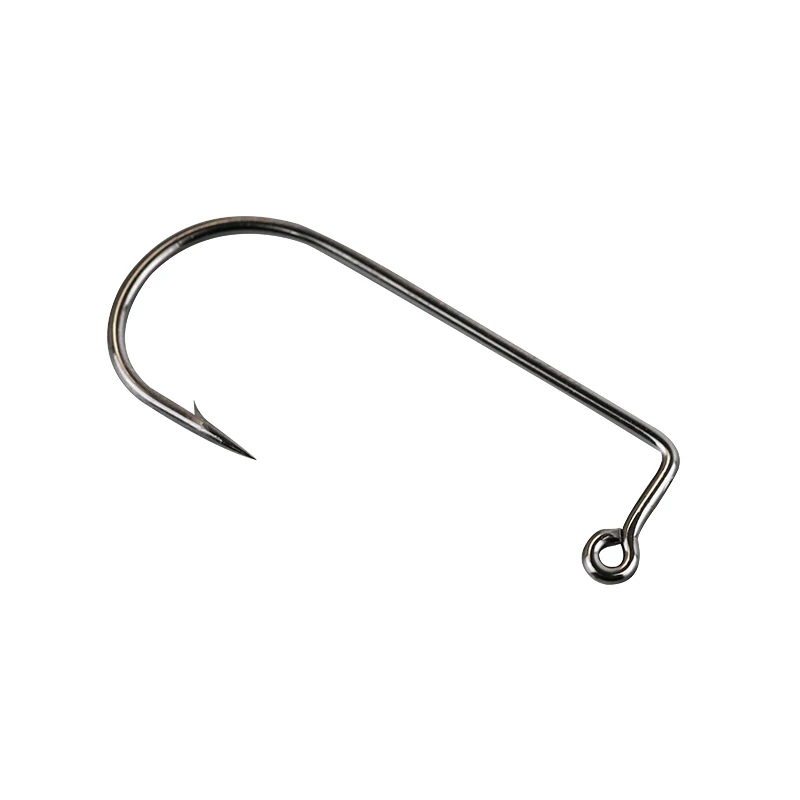 Custom Carbon Steel Black Circle 9147 Right Angle Fishing Hooks 90 Degree Metal Jig Head Hook