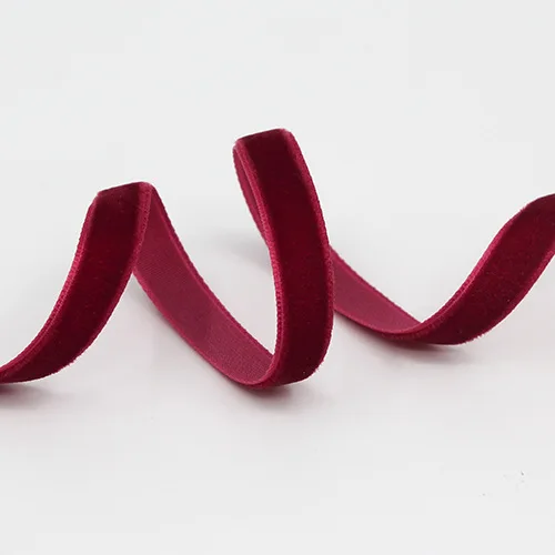 Factory Wholesale solid colour 3mm to 50mm wide super soft nylon velvet ribbon tape for textile accessory