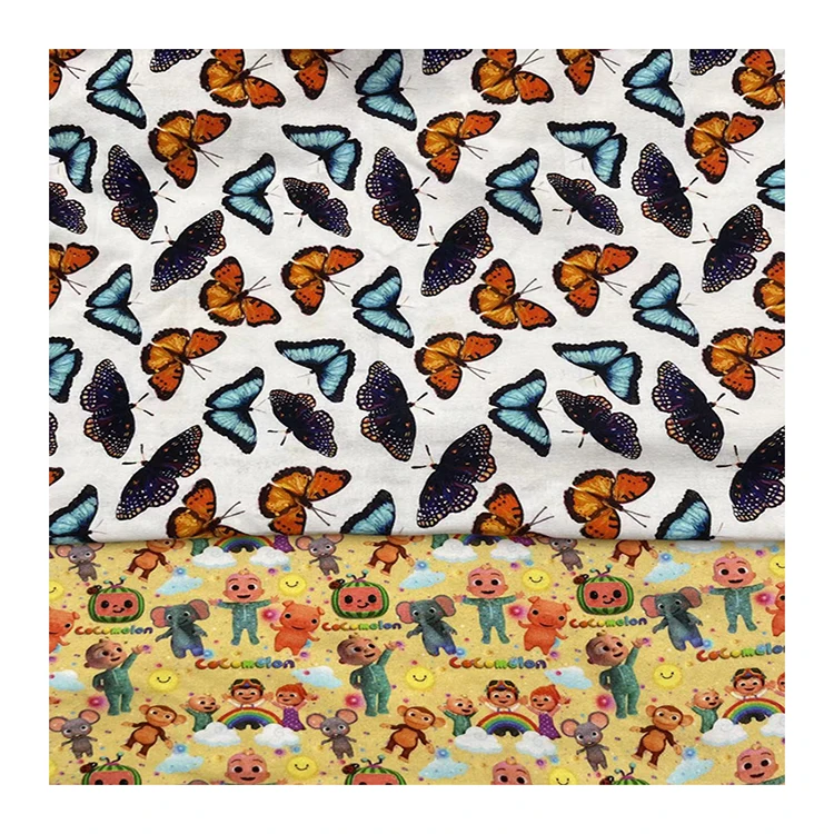 Самый продаваемый на Amazon удобный и экологически чистый Текстиль 100% хлопок ткань с цифровой печатью на заказ