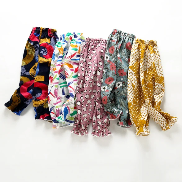 Детские летние новые стильные брюки-фонарики для мальчиков и девочек 2020 детские пляжные брюки с широкими штанинами из пенопласта и хлопка