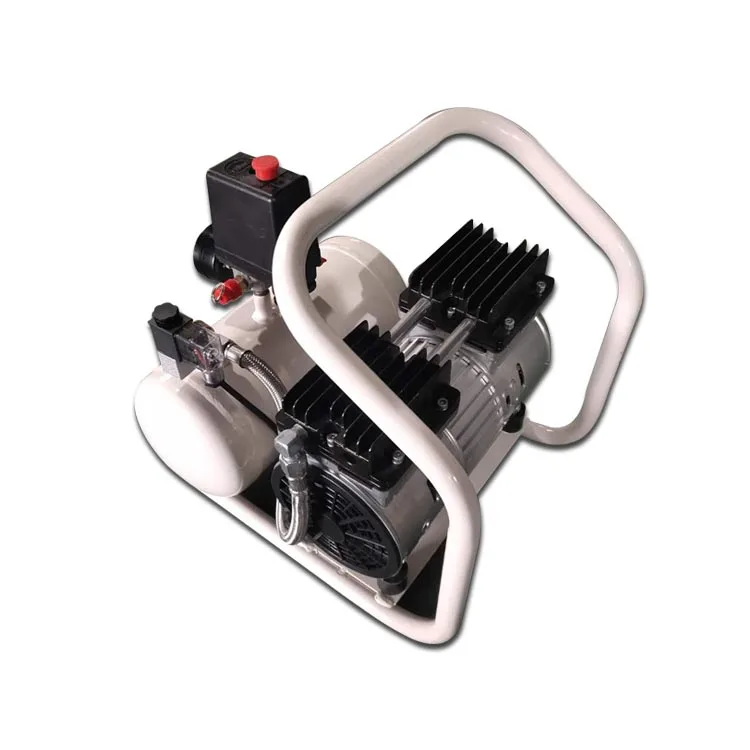 Silent air compressor, Portable Oil Free low noise High Efficiency 550w/50HZ Quiet air Compressor 6L for medical GDY601-6L