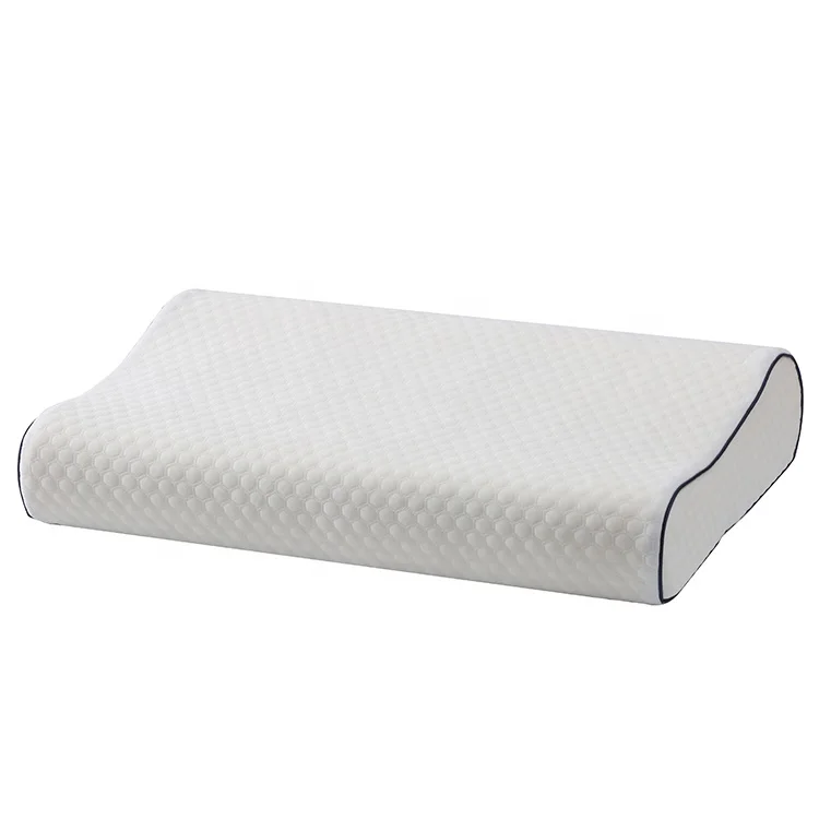 Comfortable white air jacquard knitting fabric 50x30x10-7cm medical neck memory foam pillow with very competitive price