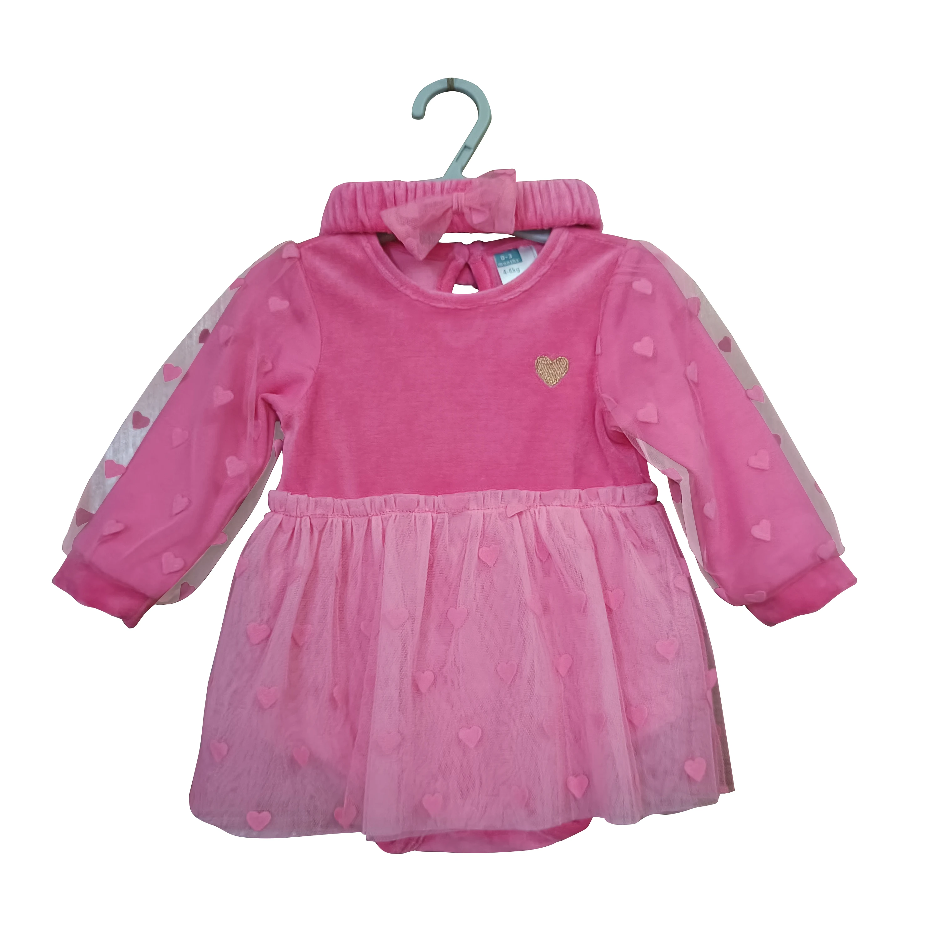 Newborn baby Winter fancy tie kids dresscheap baby clothing set Dress Floral Printed velvet  lace Baby Girl Dress