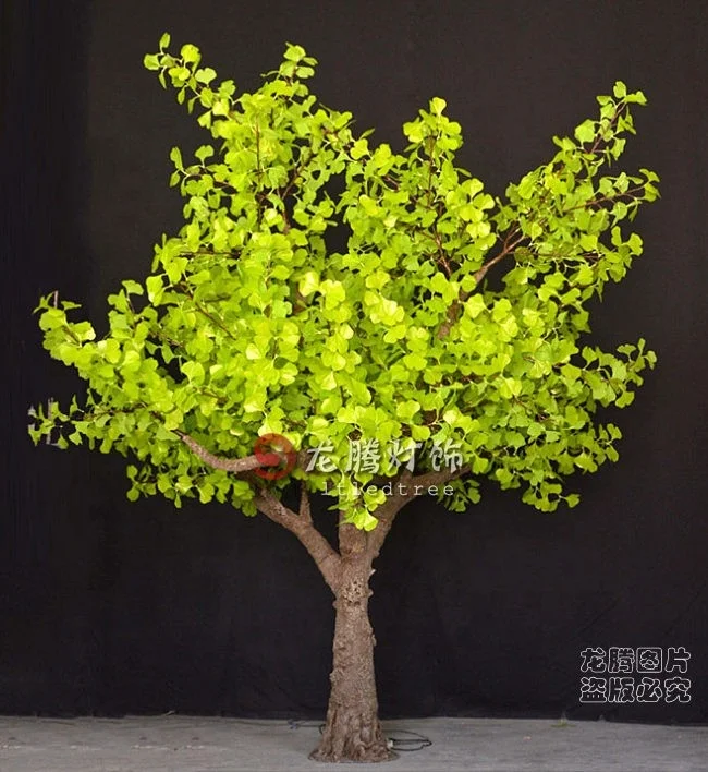 wholesale Outdoor christmas street landscape decoration large Artificial led Ginkgo tree lighting