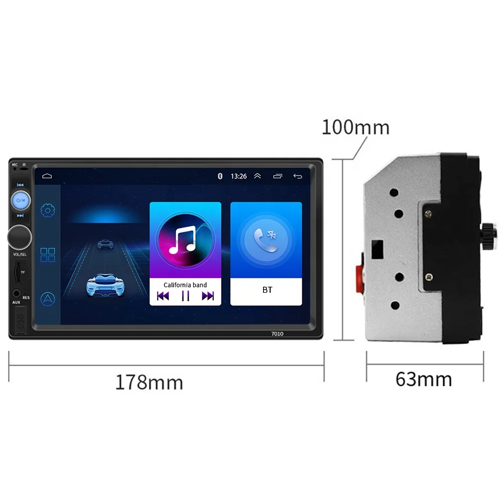 Radio BT call hands-free 2din 7inch HD display reversing image 12V high power 7388 car mp5 player Audio7010
