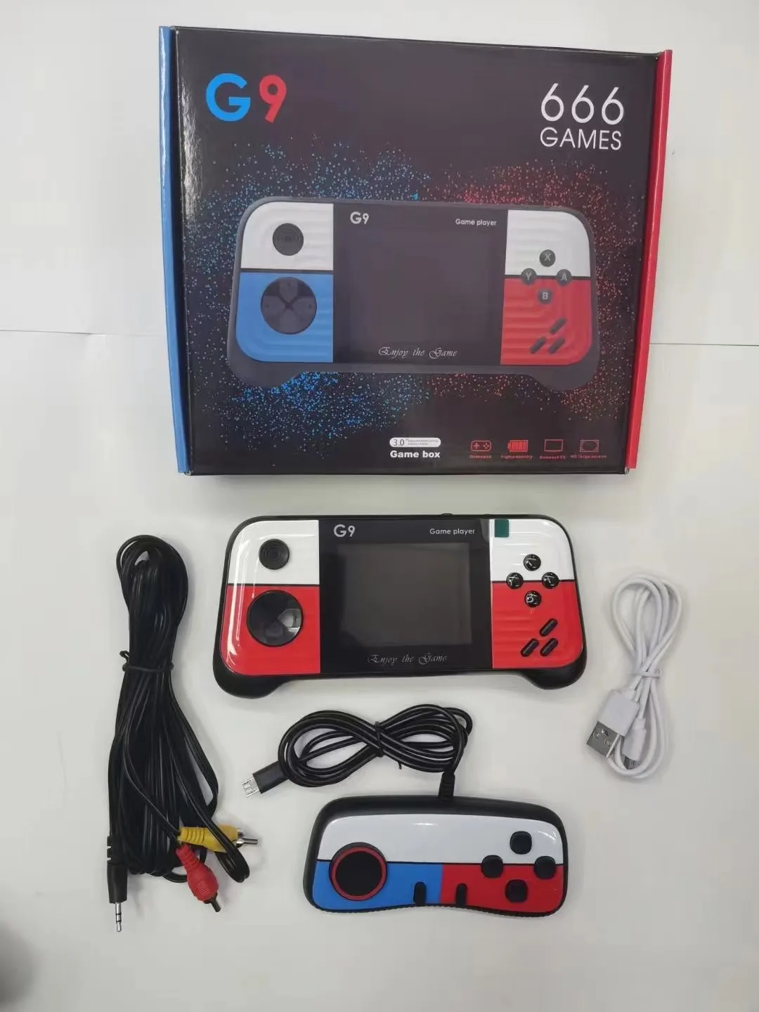 hot sell G9  Handheld Game Player Video Classic Game Console Video 3.0 Inch screen built in 666 games