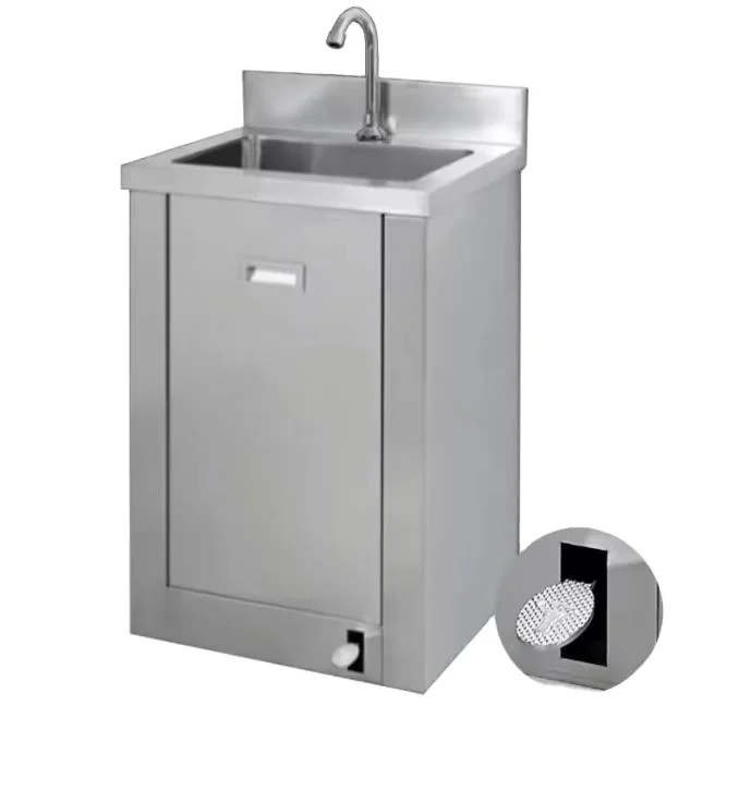 JINGJIANG Custom Stainless Steel Hand Washing Sink Foot Faucet Hospital Scrub Used in Hospitals and Clinics