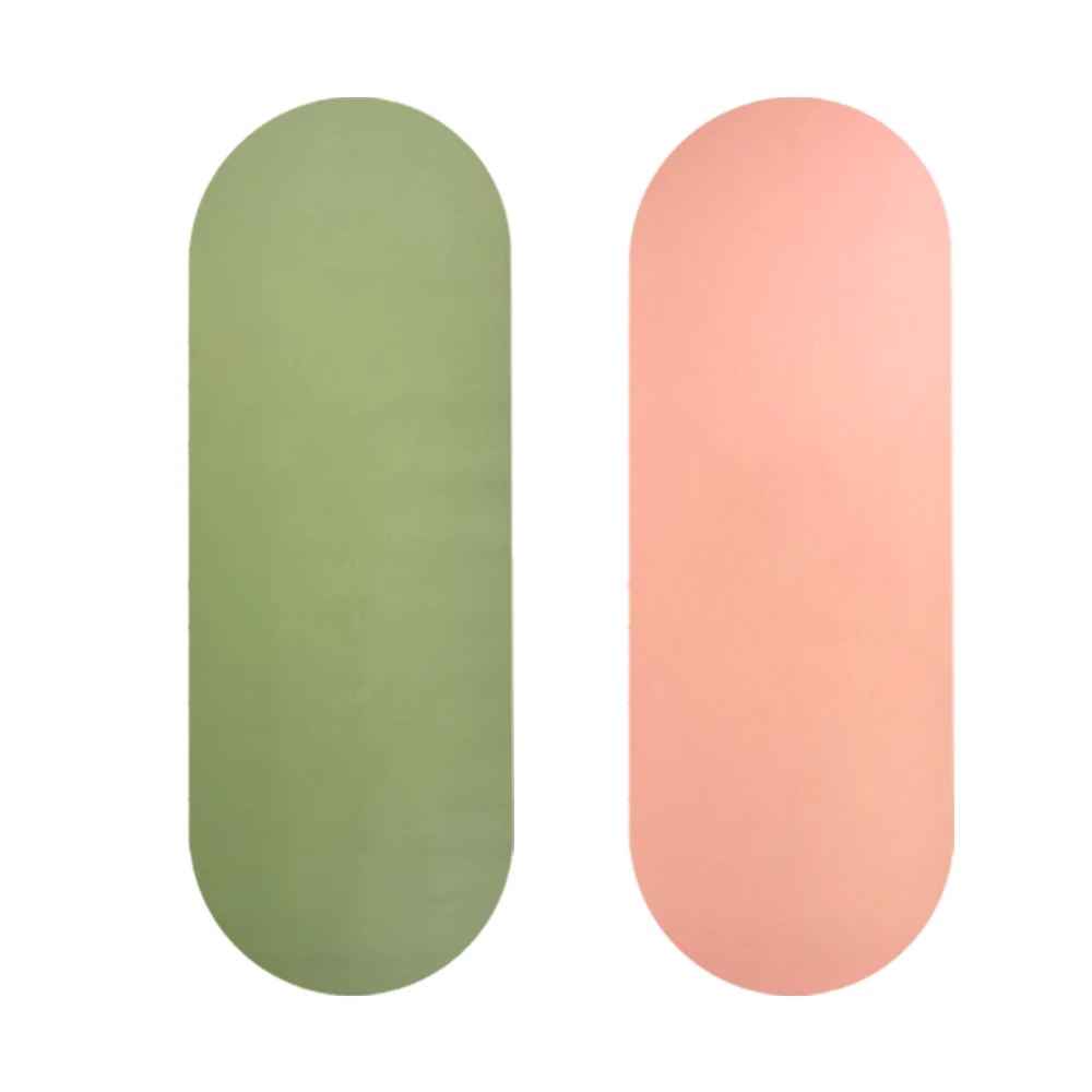 Rounded Edge Rubber Studio Grade Pilates Yoga Mat Dark Orange