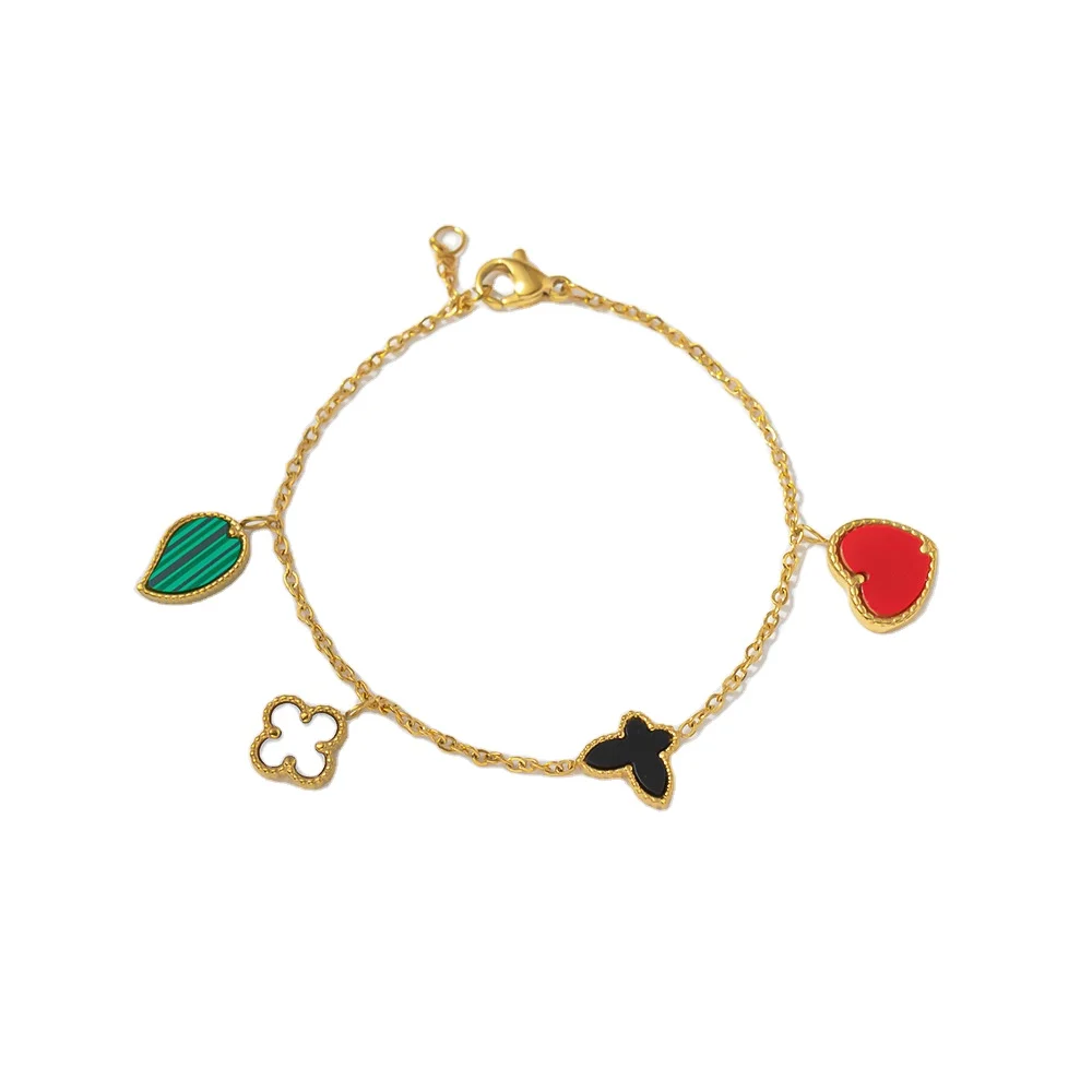 High quality Stainless Steel Bracelets Hippie Gothic Pearl Chain Pendants Fashion Bracelet For Women Jewelry