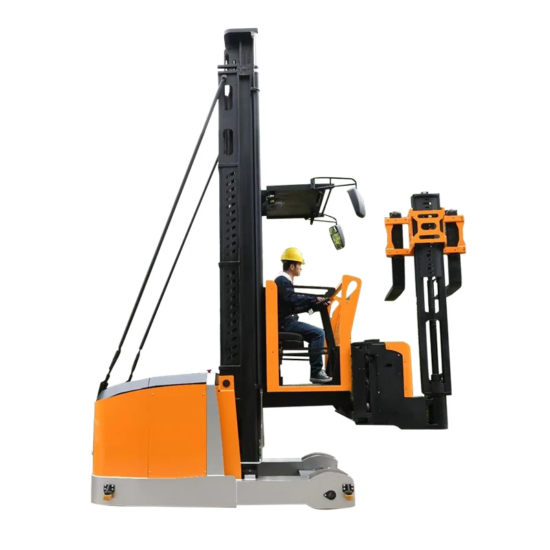 VNA forklift truck 3 way forklift pallet stacker ride on 1.5 ton reach turck very narrow aisle electric forklift montacargas