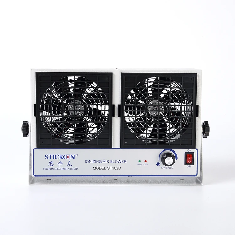 Static electricity eliminator supplier 24v dc esd fan ST102D double head ionizing air fan blower