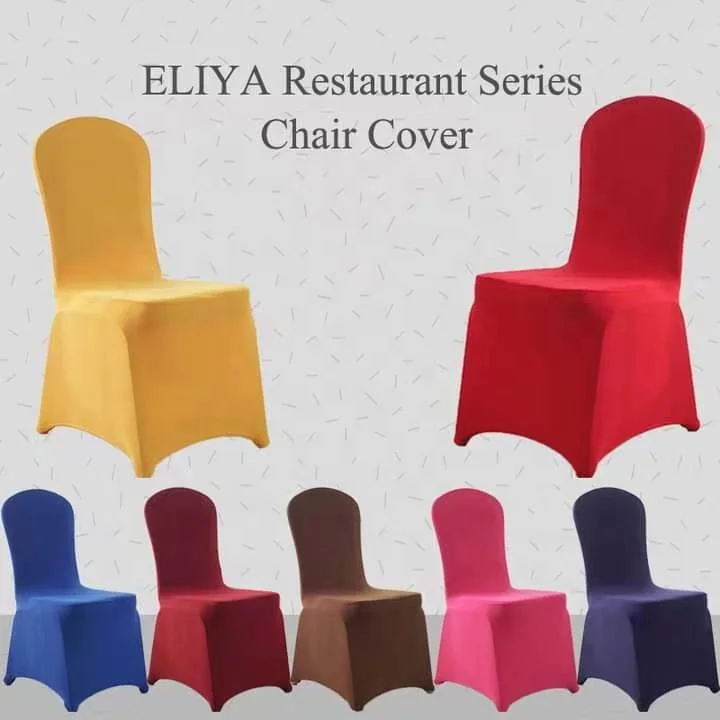 Colorful Hotel Wedding Decoration  Spandex Chair Cover customizable durable chair covers for events
