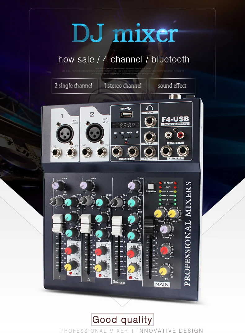 Audio Console 8/16/24/32 Channel music mixer with sound effects audio mixer with built in amp audio sound cards amp mixers