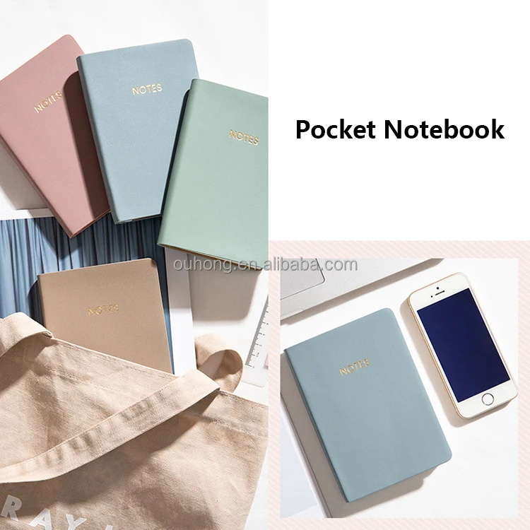 2023 Factory Hot Sale Office School Portable Pocket Leather Pu Notebook Stationery Supplies A6 Journal Notebooks