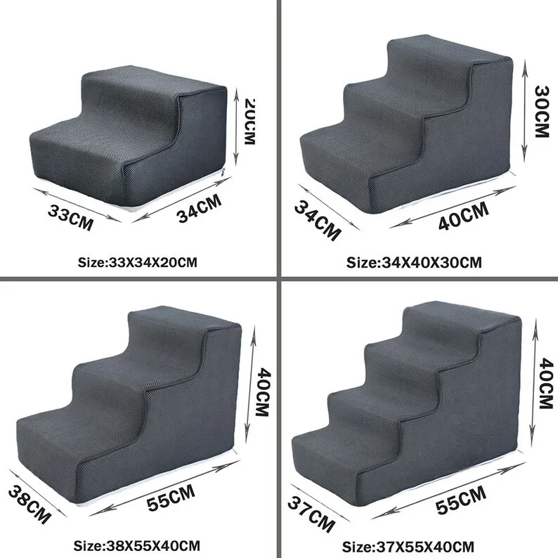 Pet Ramps 3 Steps Stairs Cat Dog Ladder Anti-slip Removable Stairs for Dogs Pet Accessories Toy Dog Bed Stairs