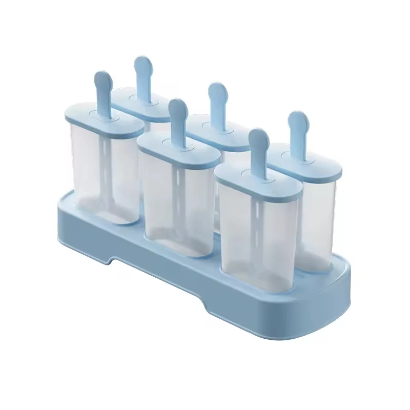 Wholesale 6 Holes Safety PP Plastic Ice Pop Containers Tools Ice Cream Popsicle Mold