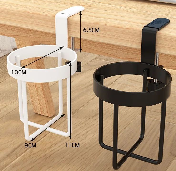 Metal Desktop Side Easy Assemble Cup Holder Rack Accessories Table Edge Bottle Kitchen Storage Fast Installation
