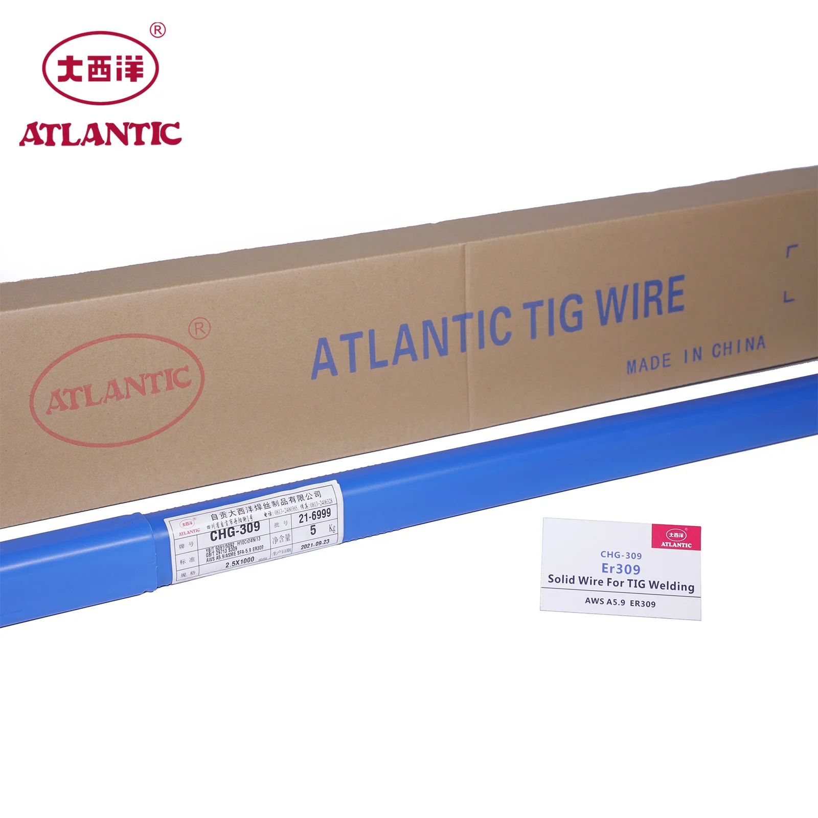ATLANTIC OEM OBM ODM BS EN ISO Stainless Steel TIG Rod Welding Wire ER309 Welding Stick