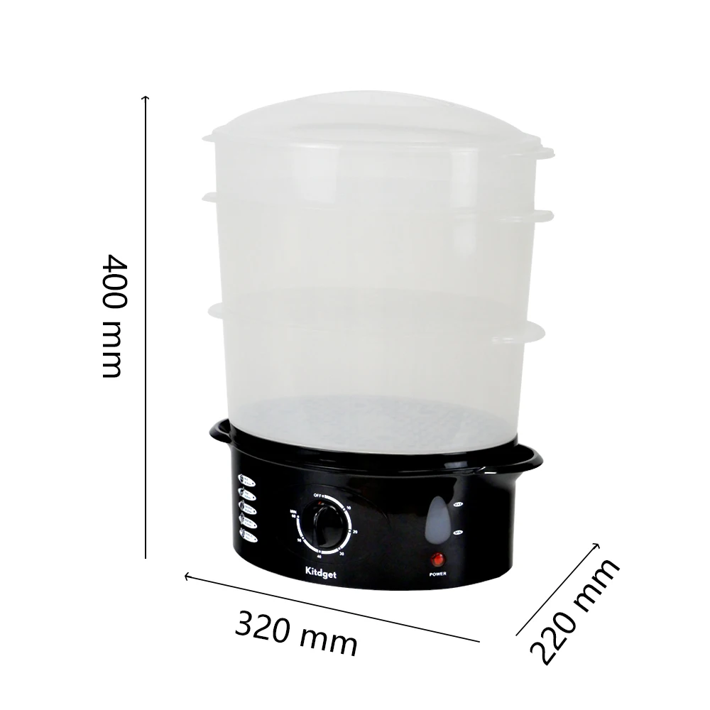 Hot Sales Wholesale Cuisseur A La Vapeur 3 Layers Plastic Electric Steamers Hot Pot Fish Electrical Food Steamer  For Cooking
