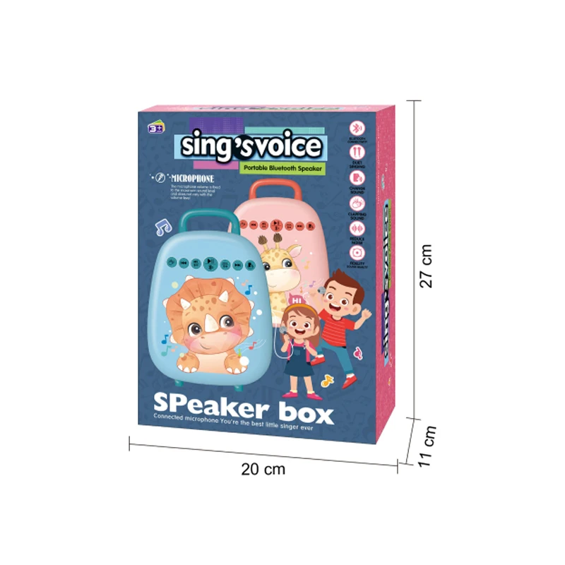 Cute design children bluetooth portable sound speaker audio karaoke microphone toy
