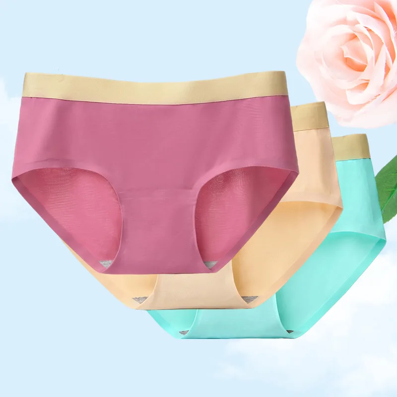 Cinturon dorado con gran oferta, cintura media, ropa interior de seda de hielo ropa interior transpirable de talla grande para