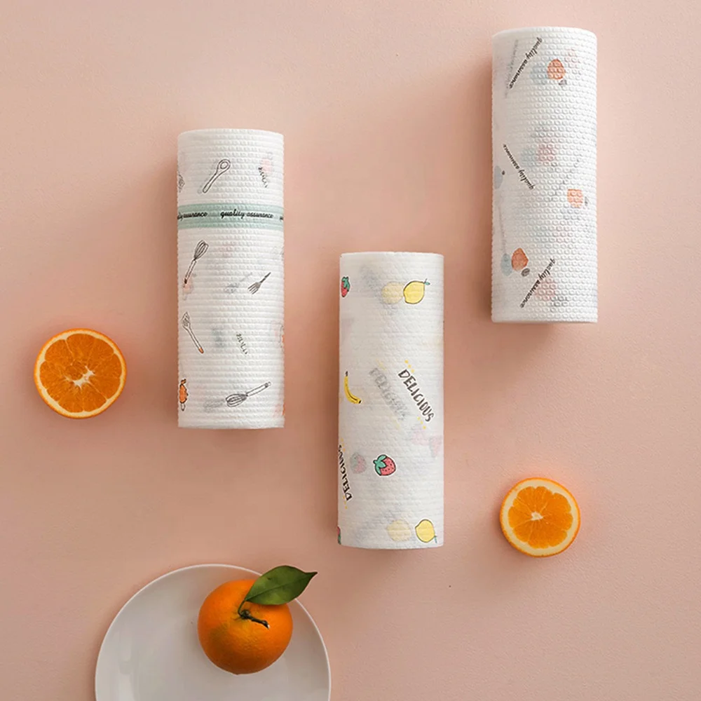 Wholesale Heavy Duty Wipes Roll Reusable Cleaning Cloths Disposable Cleaning Cloth Dish Cloth Dish Towels Kitchen Paper