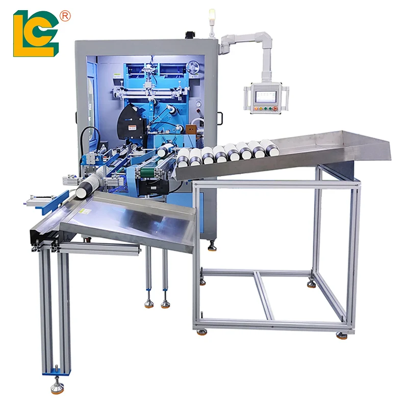 Factory Multi Color Full Automatic servo motor Screen Printing Machine for Coffee cup beverage bottle with LED UV Curing system