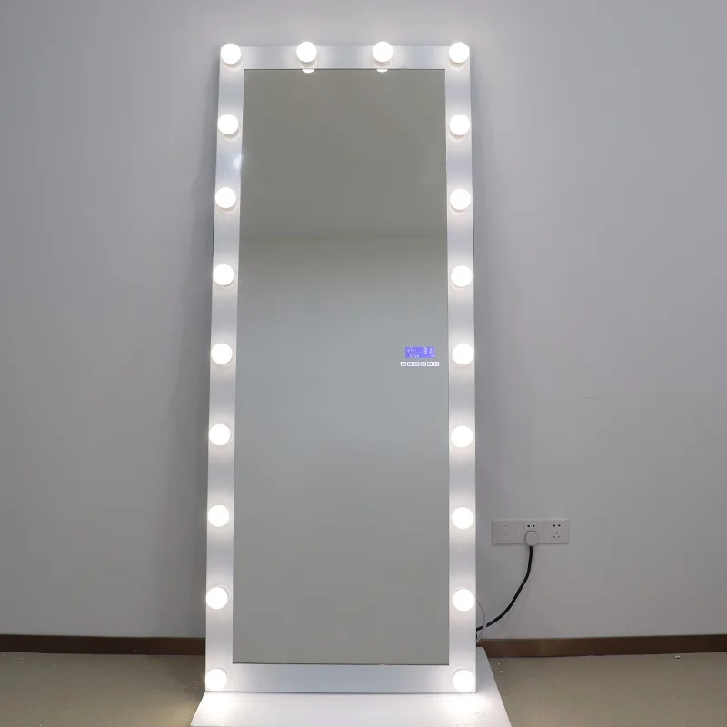 professional dressing makeup tall big hollywood floor mirror with bluetooth