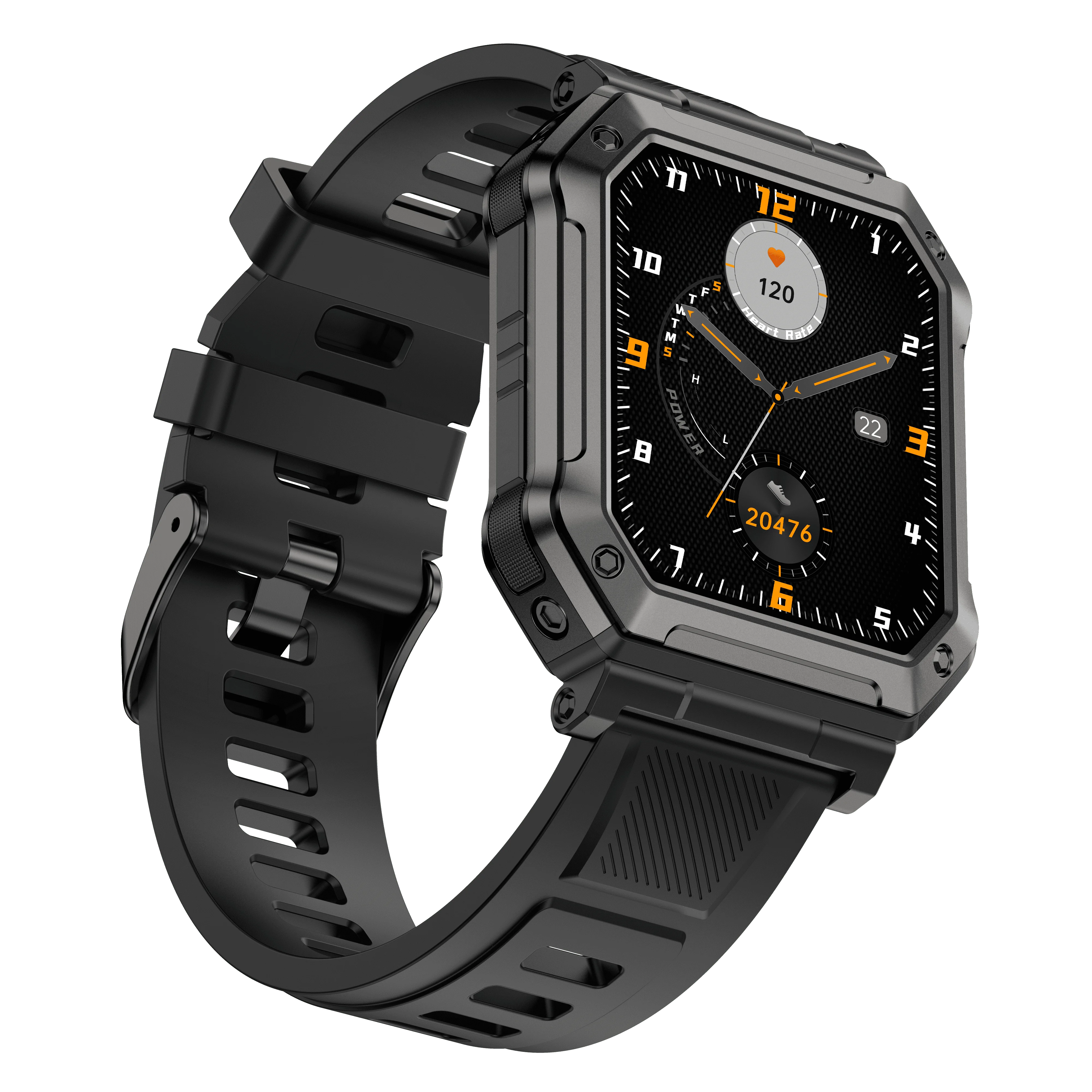 1.91Y inch square screen 350mah long battery life call smart watch H31 outdoor sports watch