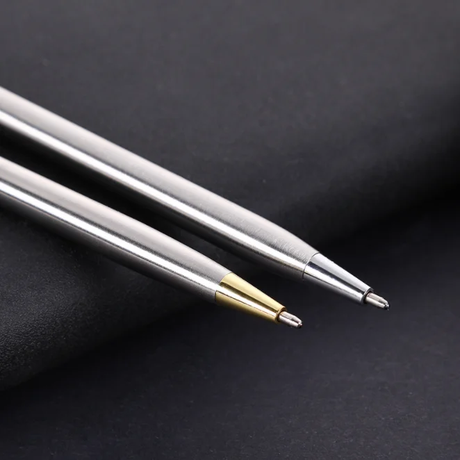 Factory utiles escolares ball pen white metal wholesale hotel personalized pens metal ballpoint pen