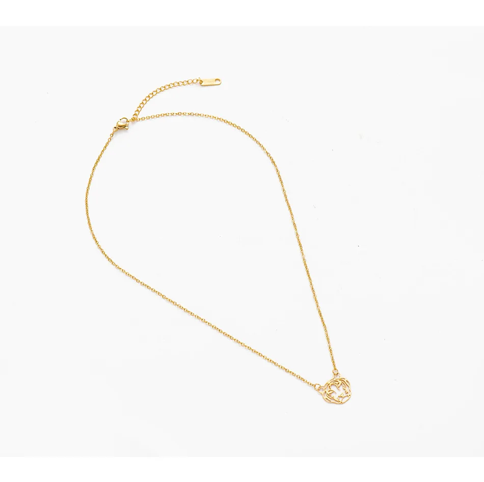 Exquisite 18K Gold Plated Stainless Steel Animal Tiger Pendant Necklace Fashion Titanium Steel Tiger Necklace For Party