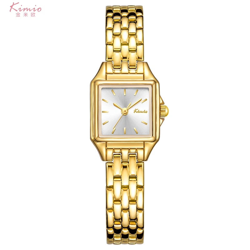 Top Sale Classic Women Ladies Fashion Stainless Steel Strap Square Good Quartz Wrist Bracelet Watches  For Female