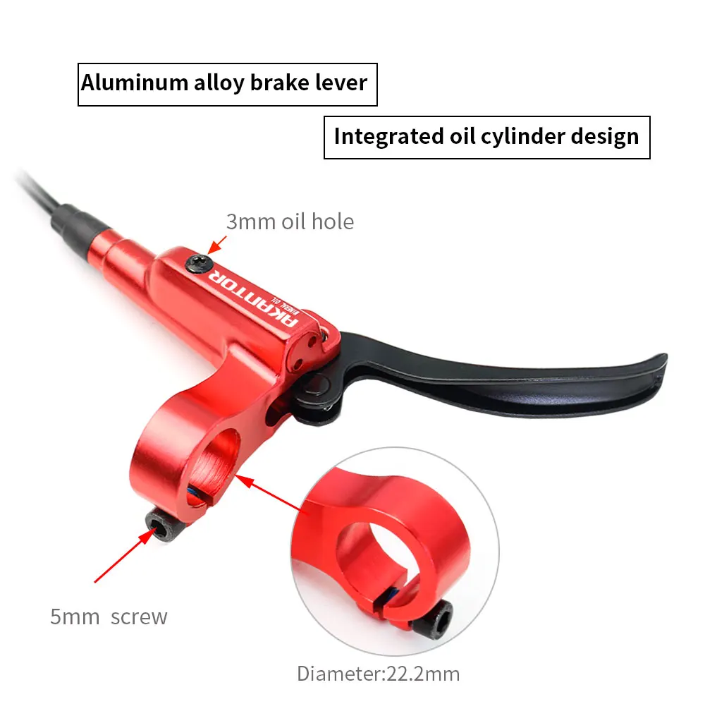 MTB Mountain Bike brake Front Rear Disc Brake 800mm 1400mm Bicycle Hydraulic Oil Disc Brake Set