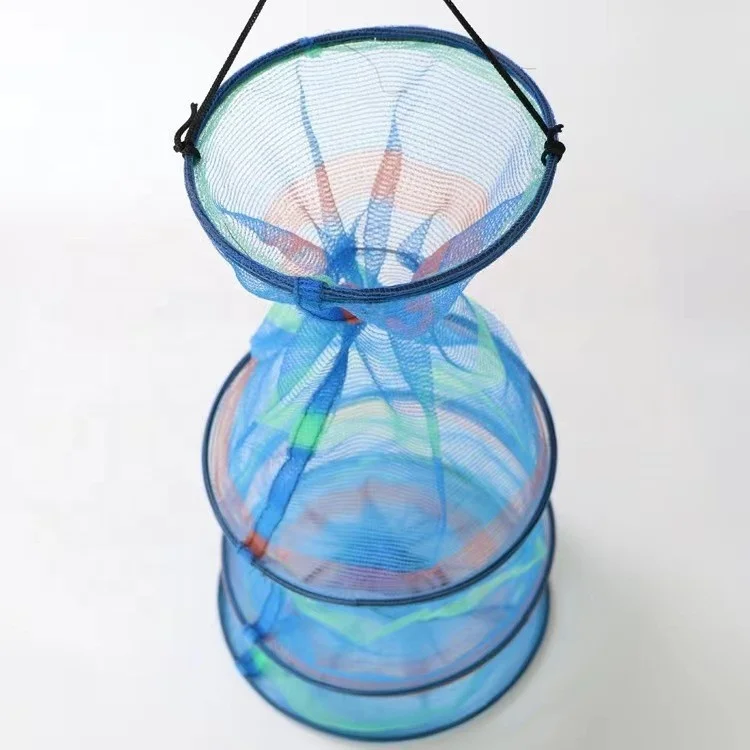 Colorful 3-layer South Korea Fish Basket 25*65 Export Fish Cage Net Fish Guard