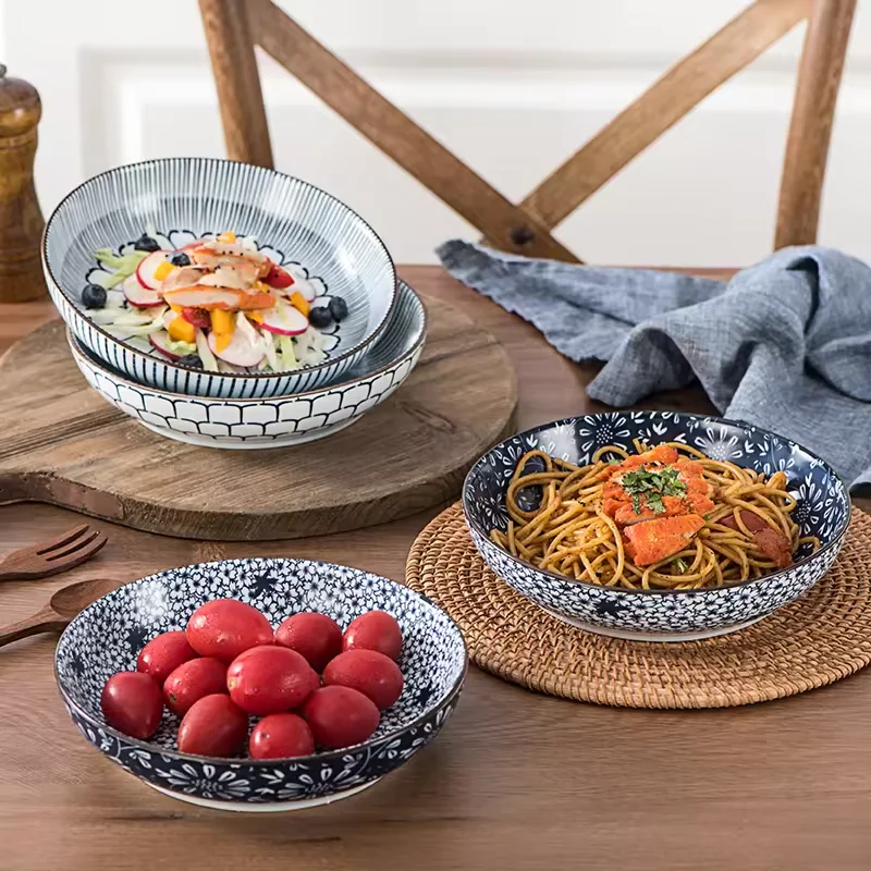 Pad printing Design soup Bowl Beautiful Drawing Porcelain Soup Bowl with good price and High quality