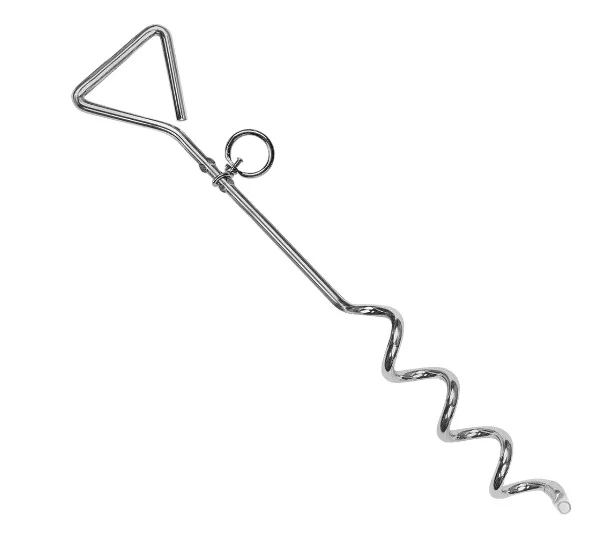 galvanized style heavy duty Tent Stake metal screw-in dog stake