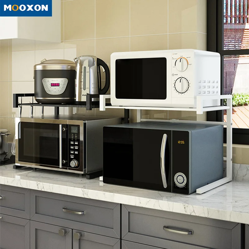 2022 Amazon 2 Tier Adjustable Kitchen Organizer Oven Stand Storage Organiser Microwave Shelf Rack Microwave Holder