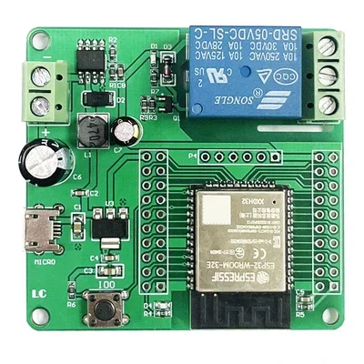 1 Channel ESP32 WIFI Bluetooth BLE Relay Module DC5-60V Power Supply ESP32-WROOM-32E Development Board I/O Port Full Pin