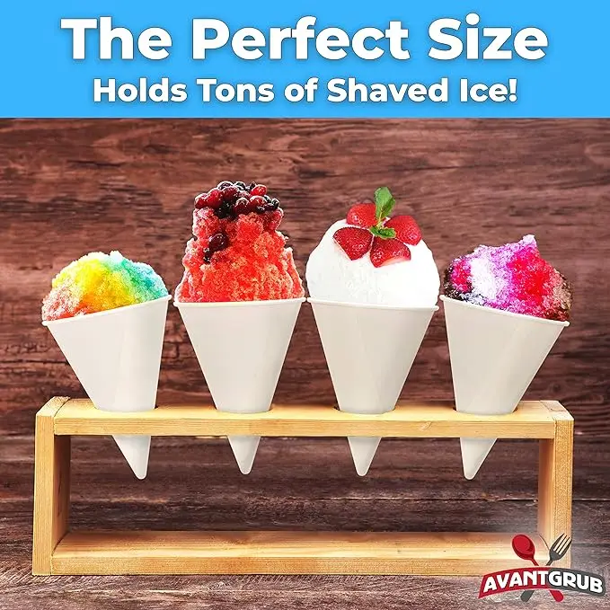Perfect Snow Cone Cup for Kids Parties or Weddings. Great Paper Cup for Office Water Cooler Disposable Funnel