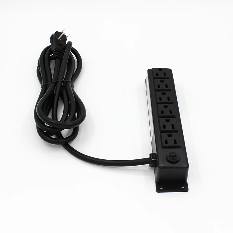 Us Socket Plug Single 6 Outlet Electric Strip With USB US 6-Outlets Power Unit With Overload Protection
