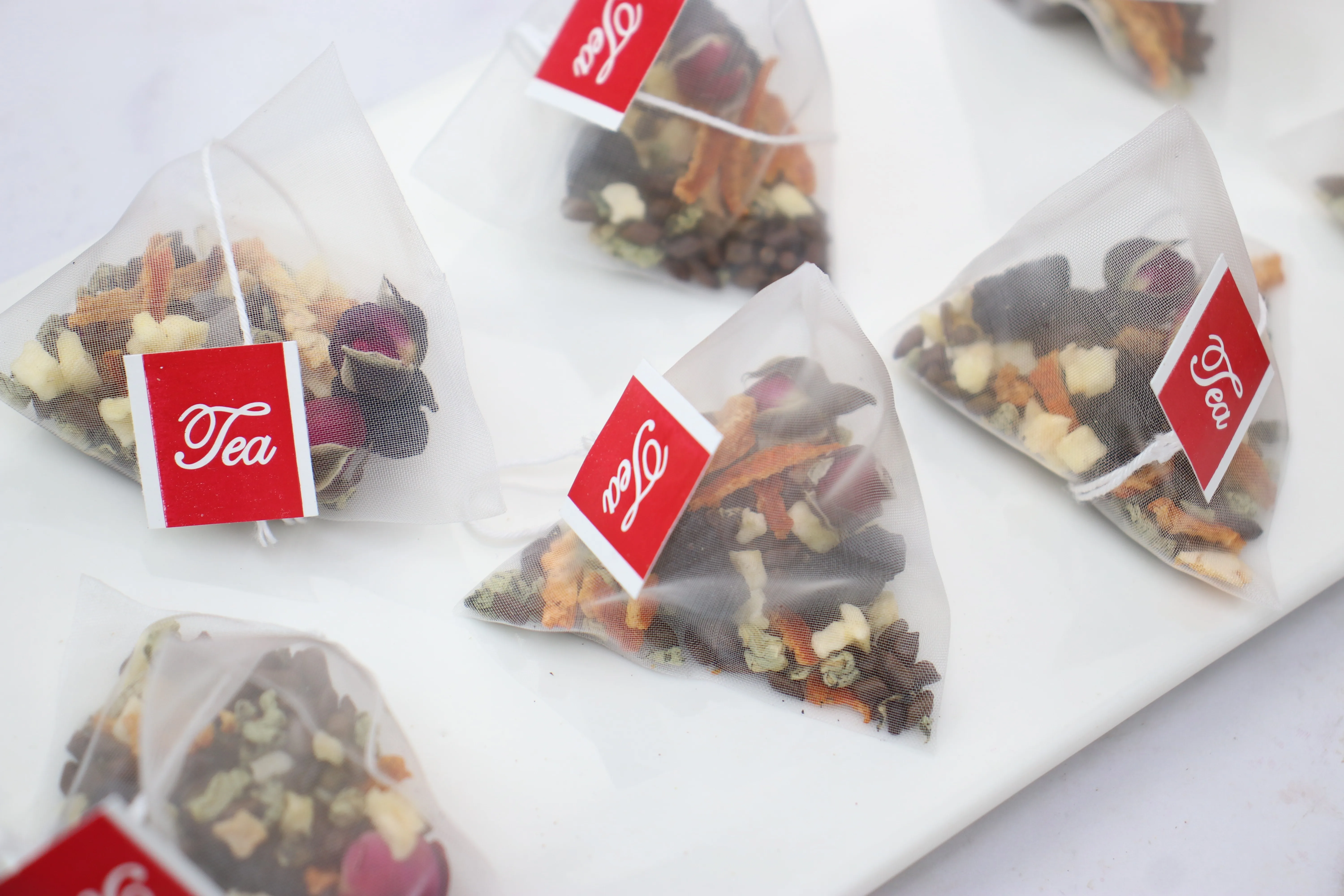 Sell custom triangle bag White grape Jasmine tea accept custom