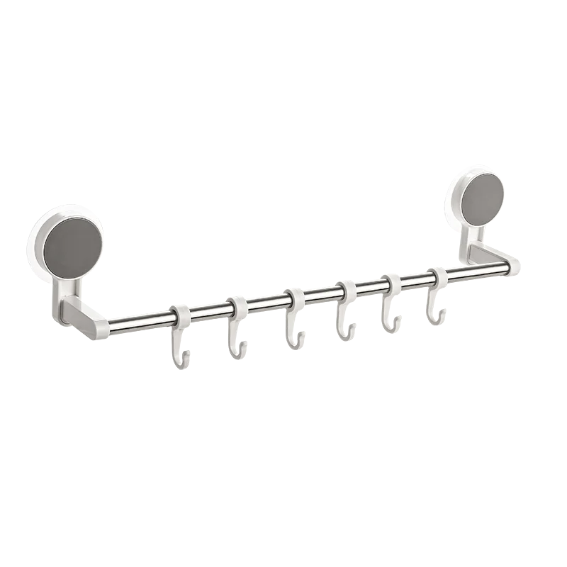 
Top sale bathroom wall towel shelf with hanging hooks, Plastic single lever towel rack with hook 