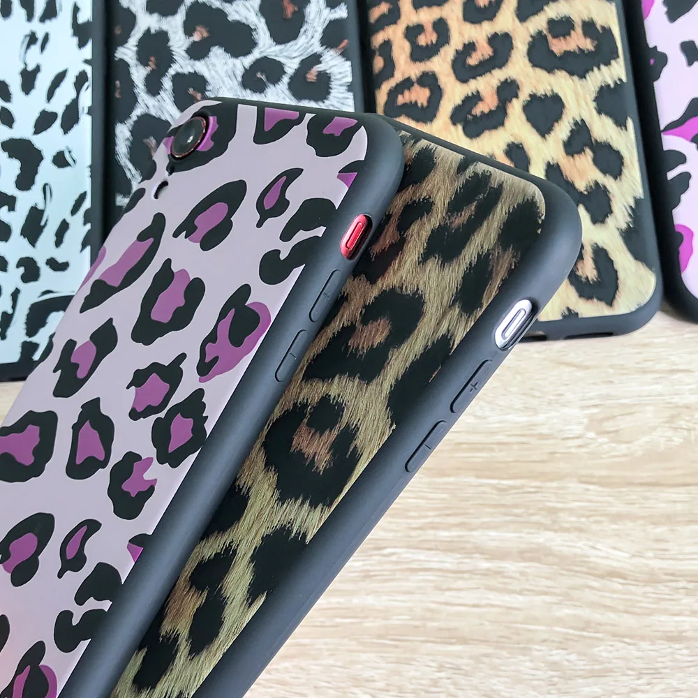 Leopard grain pattern Soft TPU Mobile Phone Case Cover For iPhone 14