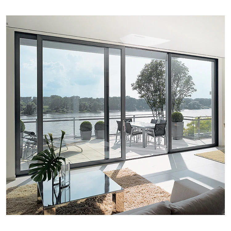 Hihaus custom heat insulation double glazed exterior aluminum sliding patio door