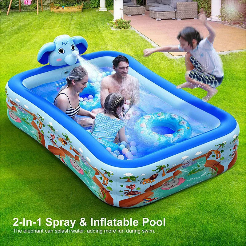 Hot sell inflatable sprinkler elephant baby play swimming pool outdoor amusement toys