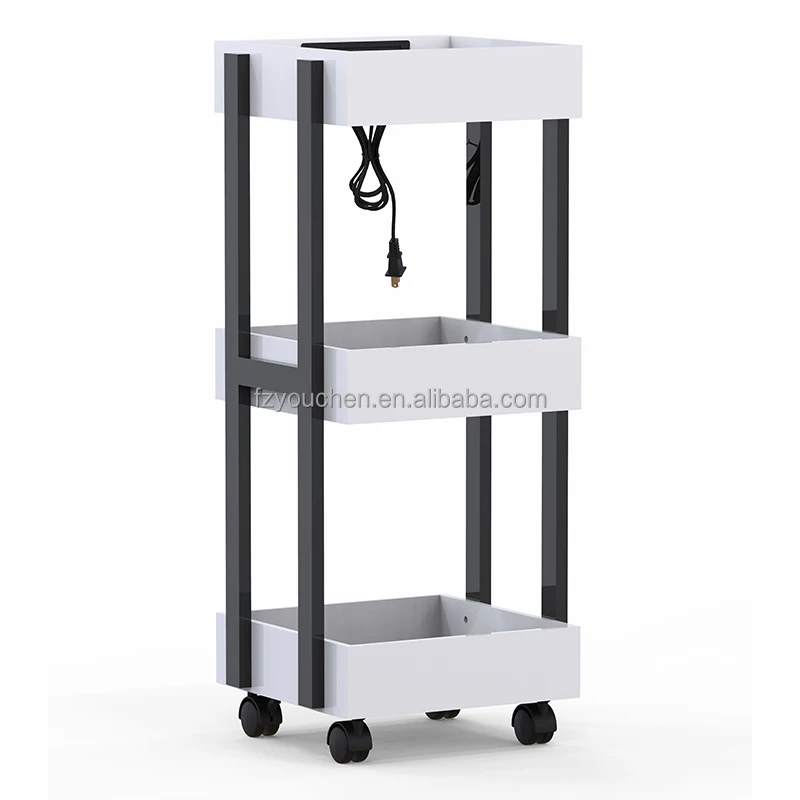 Modern Design Kitchen Trolley 3 Tiers Serving Trolley with MDF