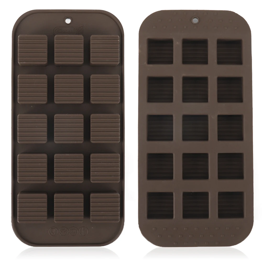 BPA Free Silicone Handmade Chocolate Mold Tray Square Shape Garnishing Mould