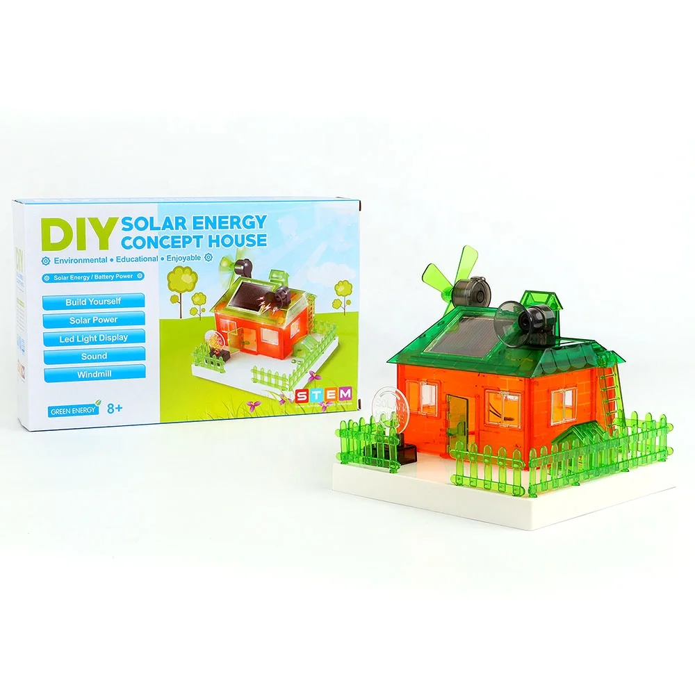 Diy Science stem Solar powered toys Solar Powered Energy Concept House set