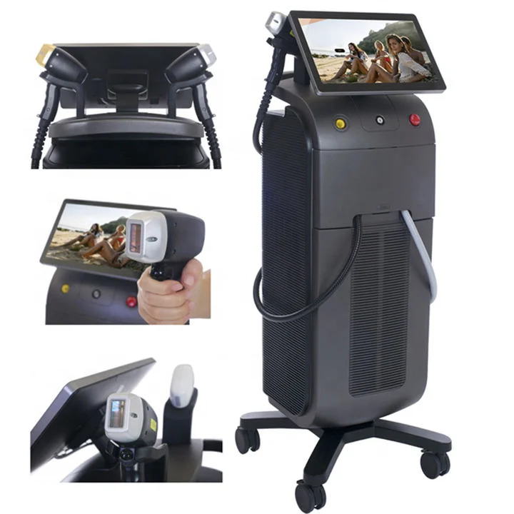 Vertical 755nm/1064nm/808nm diode laser hair removal depilacion laser machine and handle price 808 diode laser hair removal